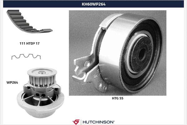 Hutchinson KH 60WP264 - Ūdenssūknis + Zobsiksnas komplekts autodraugiem.lv