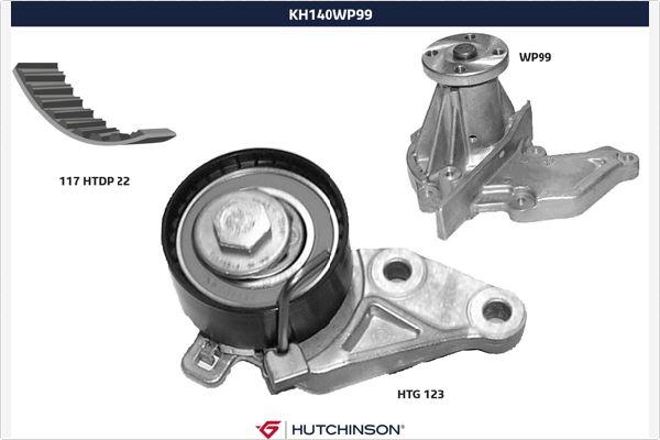 Hutchinson KH 140WP99 - Ūdenssūknis + Zobsiksnas komplekts autodraugiem.lv