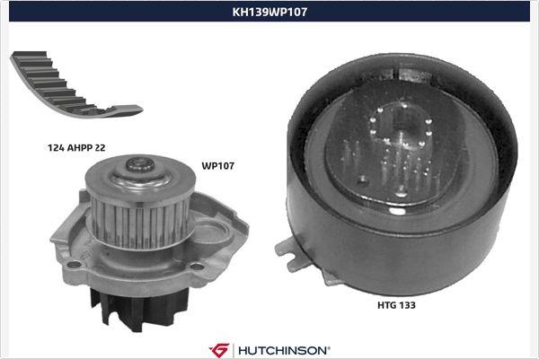 Hutchinson KH 139WP107 - Ūdenssūknis + Zobsiksnas komplekts autodraugiem.lv