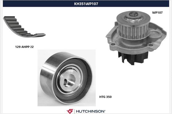 Hutchinson KH 351WP107 - Ūdenssūknis + Zobsiksnas komplekts autodraugiem.lv