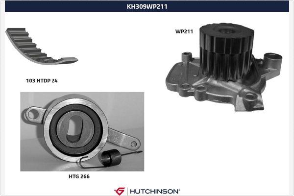 Hutchinson KH 309WP211 - Ūdenssūknis + Zobsiksnas komplekts autodraugiem.lv