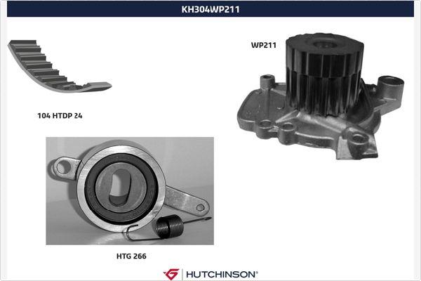 Hutchinson KH 304WP211 - Ūdenssūknis + Zobsiksnas komplekts autodraugiem.lv