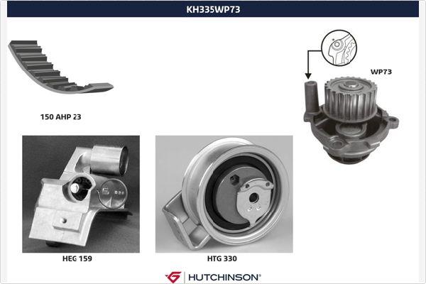 Hutchinson KH 335WP73 - Ūdenssūknis + Zobsiksnas komplekts autodraugiem.lv