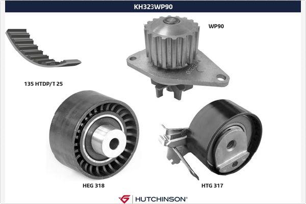 Hutchinson KH 323WP90 - Ūdenssūknis + Zobsiksnas komplekts autodraugiem.lv