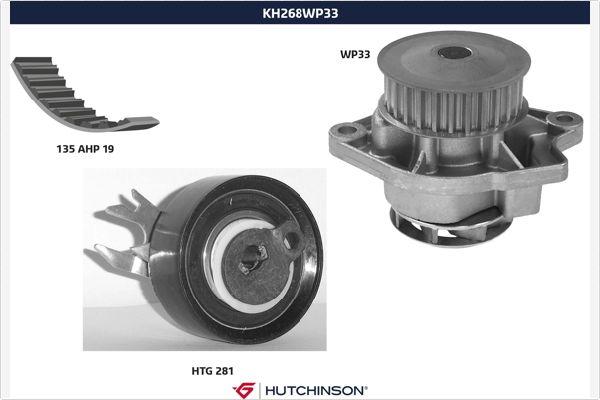 Hutchinson KH 268WP33 - Ūdenssūknis + Zobsiksnas komplekts autodraugiem.lv