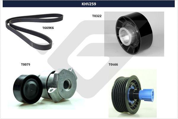 Hutchinson KHV 259 - Ķīļrievu siksnu komplekts autodraugiem.lv