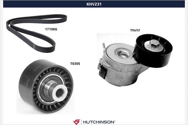 Hutchinson KHV 231 - Ķīļrievu siksnu komplekts autodraugiem.lv