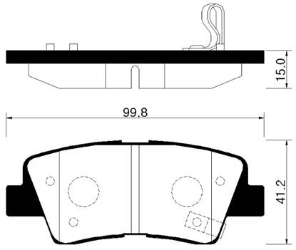 Hyundai 583023ZA70 - Bremžu uzliku kompl., Disku bremzes autodraugiem.lv