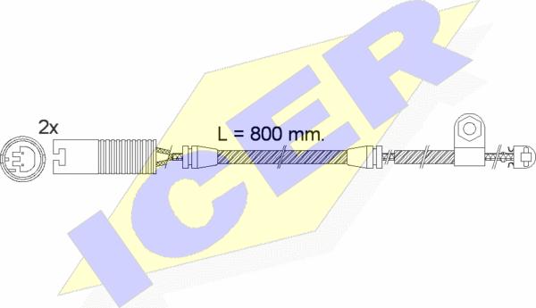 Icer 610499 E C - Indikators, Bremžu uzliku nodilums autodraugiem.lv