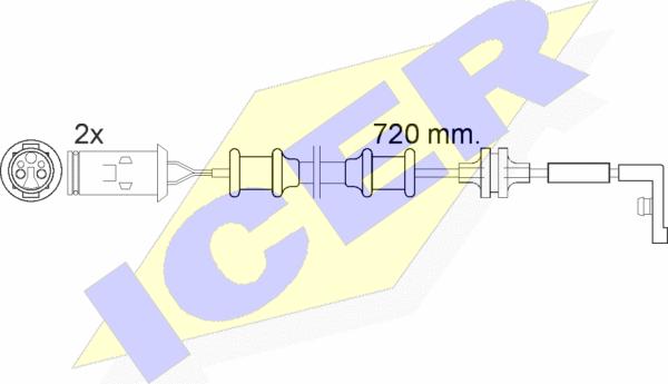 Icer 610444 E C - Indikators, Bremžu uzliku nodilums autodraugiem.lv