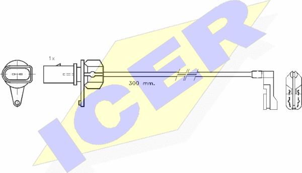 Icer 610459 E C - Indikators, Bremžu uzliku nodilums autodraugiem.lv