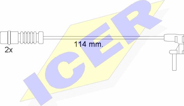 Icer 610454 E C - Indikators, Bremžu uzliku nodilums autodraugiem.lv