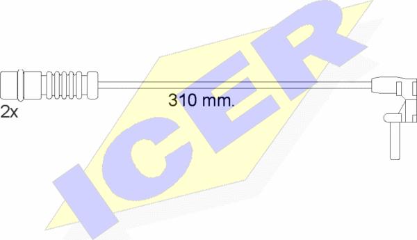 Icer 610453 E C - Indikators, Bremžu uzliku nodilums autodraugiem.lv