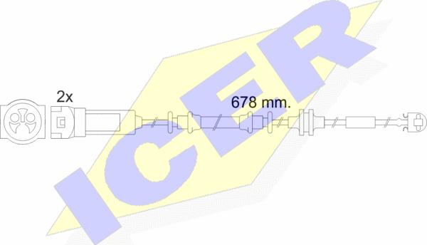 Icer 610452 E C - Indikators, Bremžu uzliku nodilums autodraugiem.lv