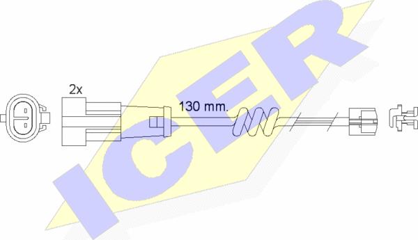 Icer 610469 E C - Indikators, Bremžu uzliku nodilums autodraugiem.lv