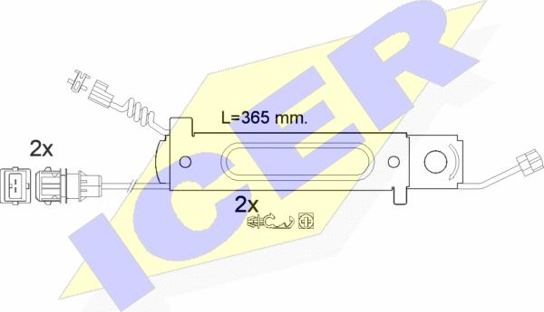 Icer 610485 E C - Indikators, Bremžu uzliku nodilums autodraugiem.lv