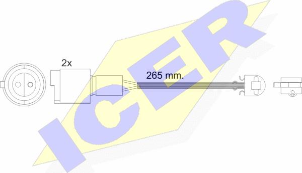 Icer 610427 E C - Indikators, Bremžu uzliku nodilums autodraugiem.lv