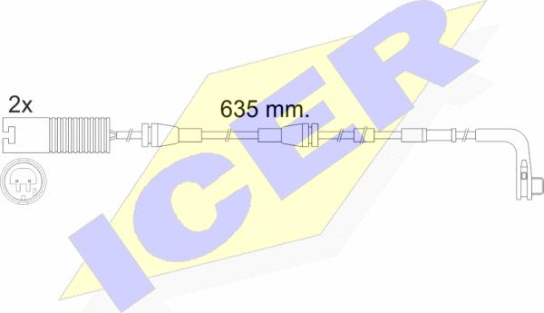 Icer 610474 E C - Indikators, Bremžu uzliku nodilums autodraugiem.lv