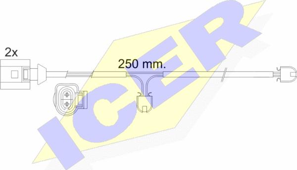 Icer 610477 E C - Indikators, Bremžu uzliku nodilums autodraugiem.lv