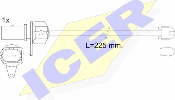 Icer 610599 E C - Indikators, Bremžu uzliku nodilums autodraugiem.lv