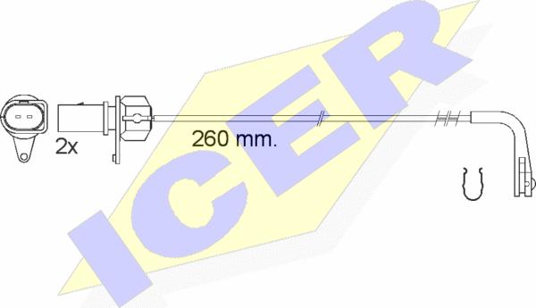 Icer 610545 E C - Indikators, Bremžu uzliku nodilums autodraugiem.lv