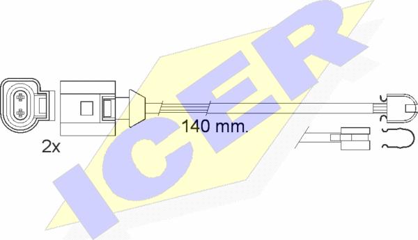 Icer 610547 E C - Indikators, Bremžu uzliku nodilums autodraugiem.lv