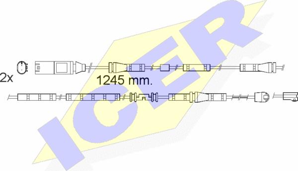 Icer 610559 E C - Indikators, Bremžu uzliku nodilums autodraugiem.lv