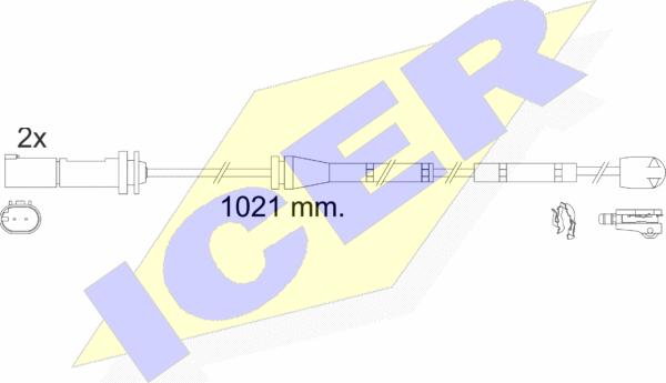 Icer 610554 E C - Indikators, Bremžu uzliku nodilums autodraugiem.lv