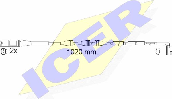 Icer 610555 E C - Indikators, Bremžu uzliku nodilums autodraugiem.lv