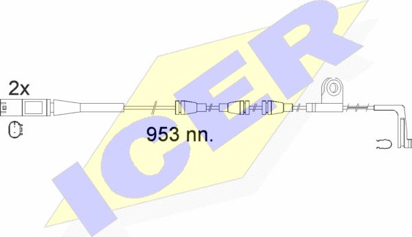 Icer 610552 E C - Indikators, Bremžu uzliku nodilums autodraugiem.lv