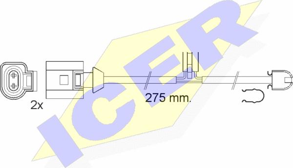 Icer 610565 E C - Indikators, Bremžu uzliku nodilums autodraugiem.lv