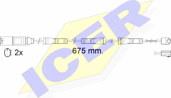 Icer 610561 E C - Indikators, Bremžu uzliku nodilums autodraugiem.lv