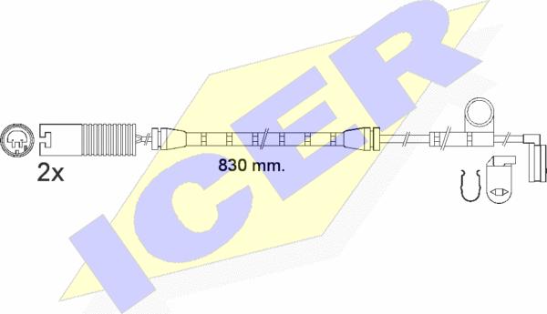 Icer 610563 E C - Indikators, Bremžu uzliku nodilums autodraugiem.lv