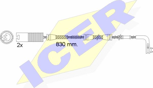 Icer 610503 E C - Indikators, Bremžu uzliku nodilums autodraugiem.lv