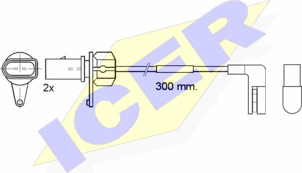 Icer 610507 E C - Indikators, Bremžu uzliku nodilums autodraugiem.lv