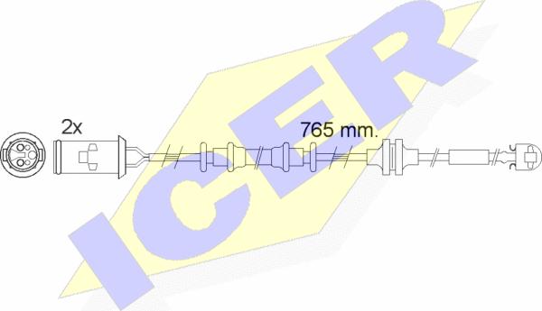 Icer 610535 E C - Indikators, Bremžu uzliku nodilums autodraugiem.lv