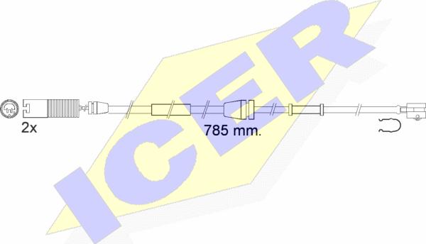 Icer 610536 E C - Indikators, Bremžu uzliku nodilums autodraugiem.lv