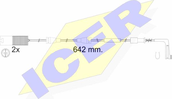 Icer 610538 E C - Indikators, Bremžu uzliku nodilums autodraugiem.lv