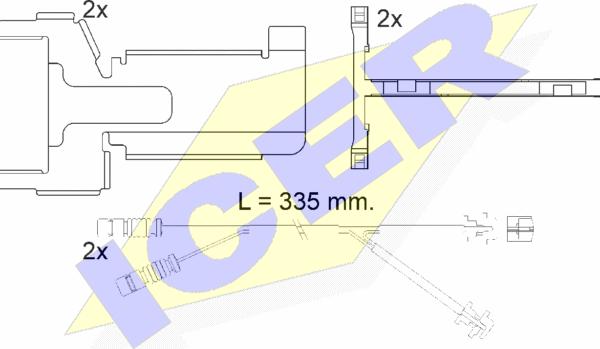 Icer 610528 E C - Indikators, Bremžu uzliku nodilums autodraugiem.lv