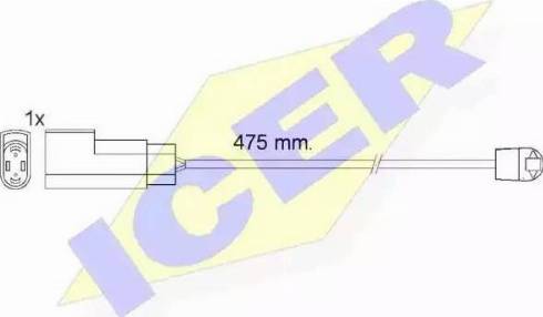 Icer 610576 C - Indikators, Bremžu uzliku nodilums autodraugiem.lv