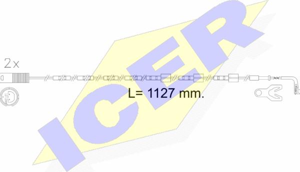 Icer 610605 E C - Indikators, Bremžu uzliku nodilums autodraugiem.lv