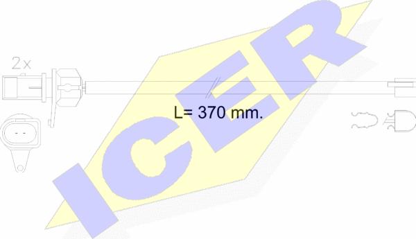 Icer 610608 E C - Indikators, Bremžu uzliku nodilums autodraugiem.lv
