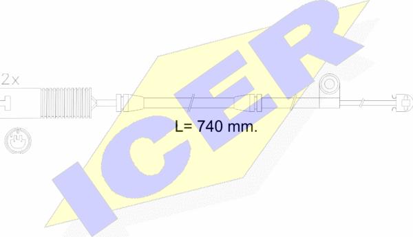 Icer 610603 E C - Indikators, Bremžu uzliku nodilums autodraugiem.lv