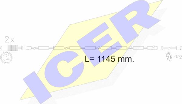 Icer 610607 E C - Indikators, Bremžu uzliku nodilums autodraugiem.lv