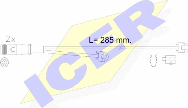 Icer 610614 E C - Indikators, Bremžu uzliku nodilums autodraugiem.lv