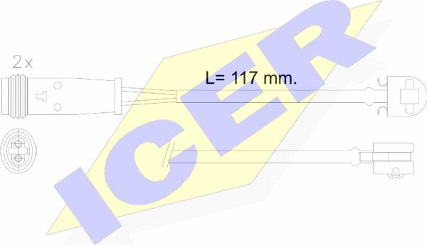 Icer 610612 E C - Indikators, Bremžu uzliku nodilums autodraugiem.lv