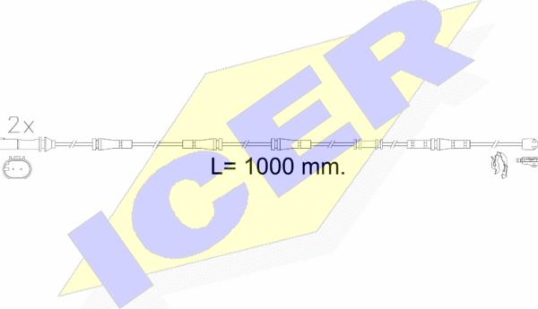 Icer 610617 E C - Indikators, Bremžu uzliku nodilums autodraugiem.lv