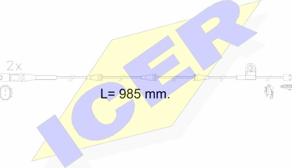 Icer 610621 E C - Indikators, Bremžu uzliku nodilums autodraugiem.lv