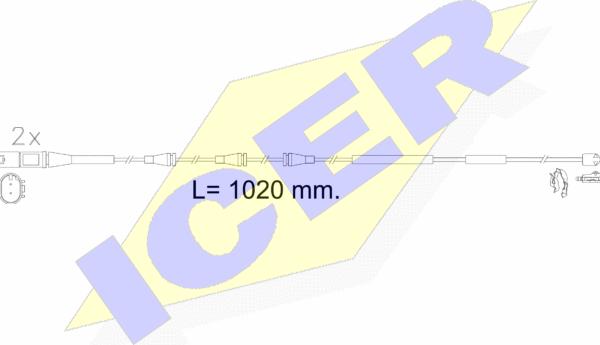 Icer 610623 E C - Indikators, Bremžu uzliku nodilums autodraugiem.lv