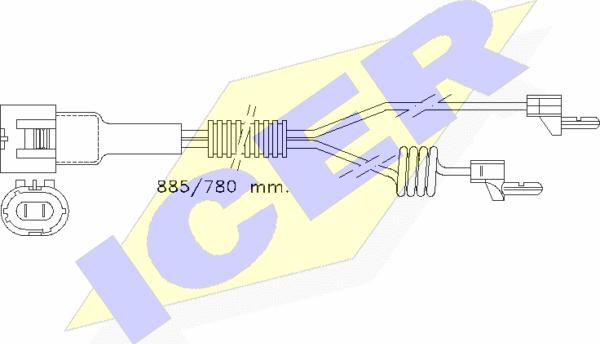 Icer 610098 E C - Indikators, Bremžu uzliku nodilums autodraugiem.lv